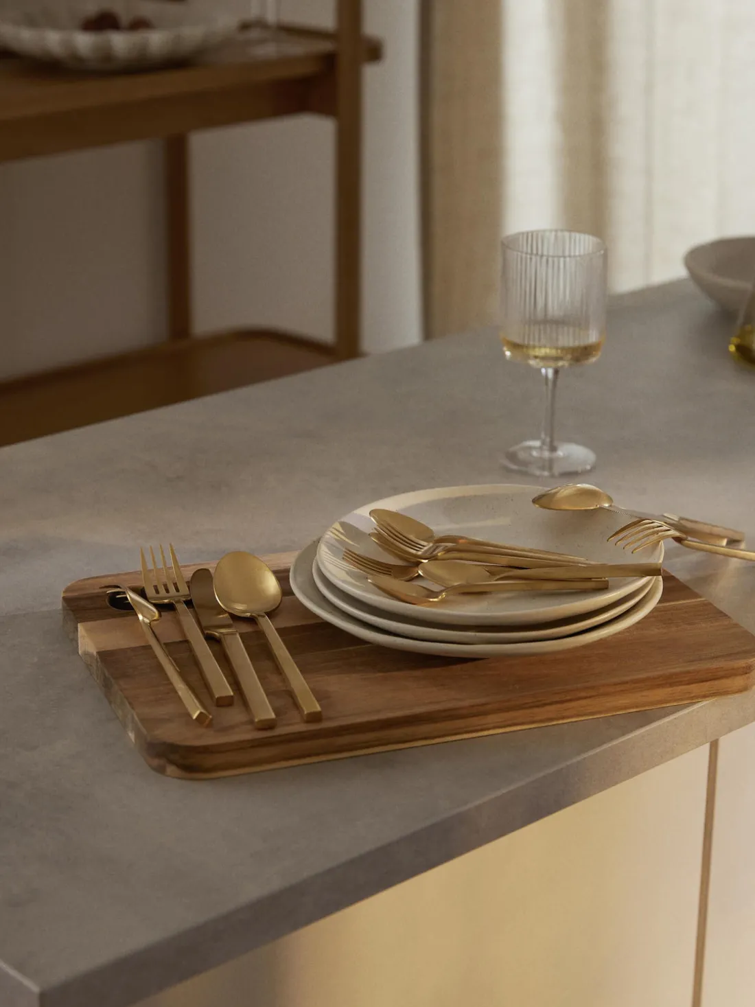 Cubertería mate Shine, tamaños diferentes