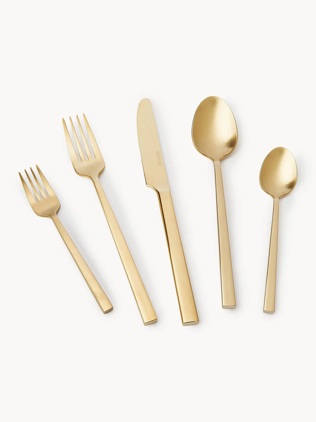 Cubertería mate Shine, tamaños diferentes