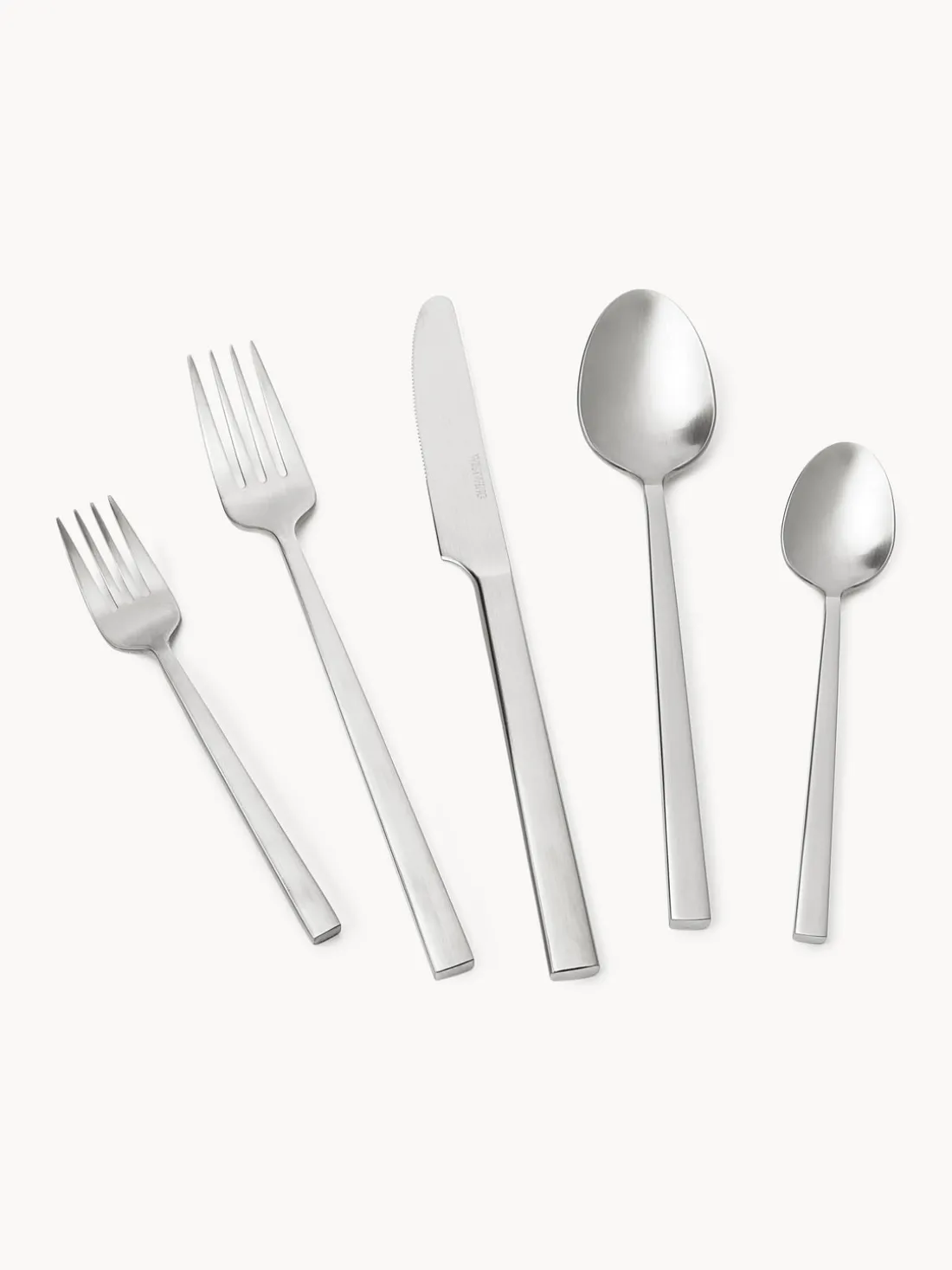 Cubertería mate Shine, tamaños diferentes