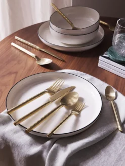 Cubertería pulida con look martillado Miles, 4 comensales (20 pzas.)