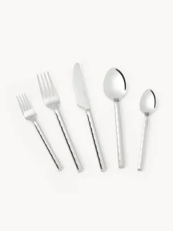 Cubertería pulida martillada Miles, 4 comensales (20 pzas.)