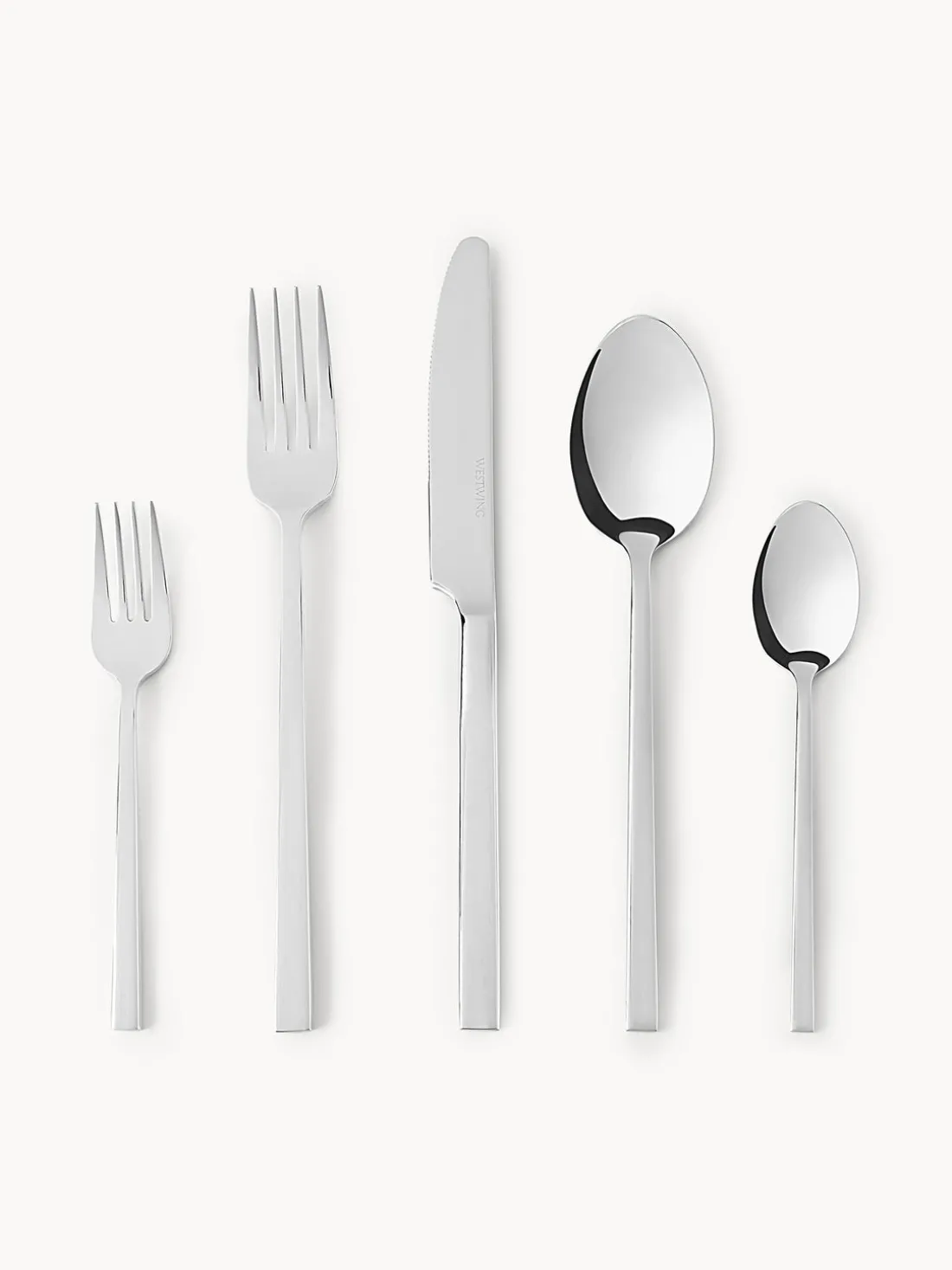 Cubertería pulida Shine, tamaños diferentes