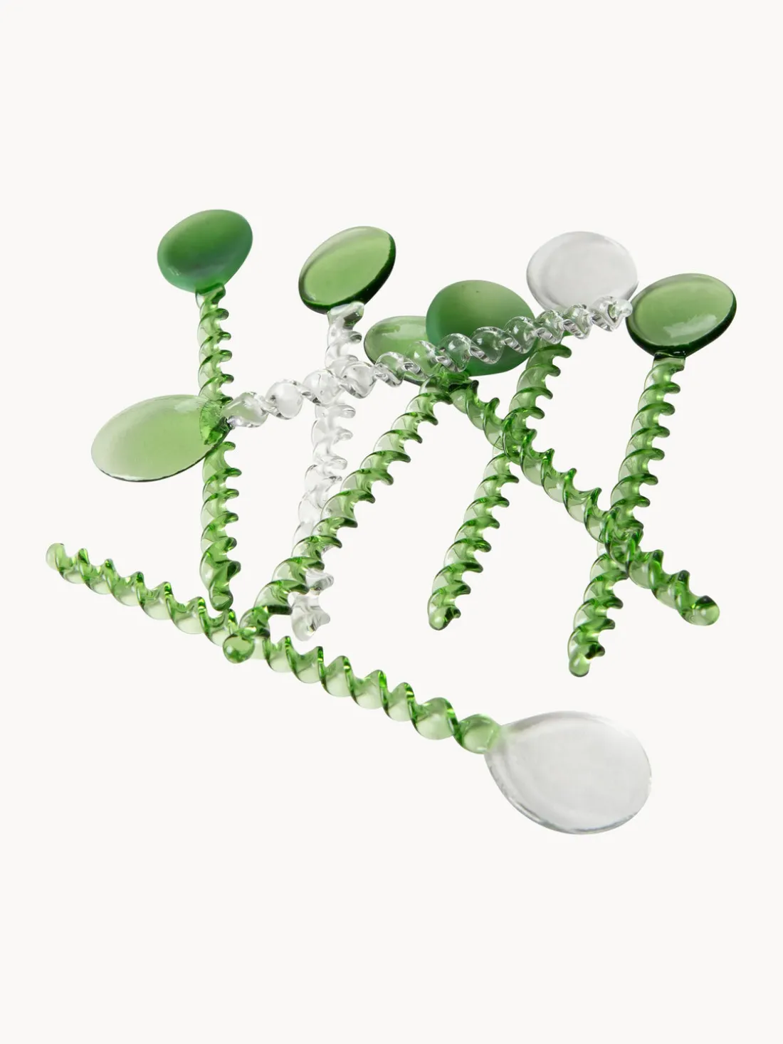 Cucharitas de vidrio Emeralds, 4 uds.