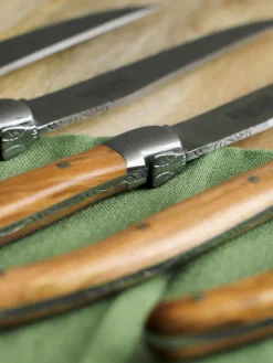 Cuchillos artesanales satinados Essentiel, 6 uds.