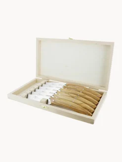 Cuchillos de mesa artesanales satinados Le Thiers Elegance, 6 uds.