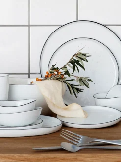 Cuencos artesanales de porcelana Salt, Ø 20 cm, 2 uds.