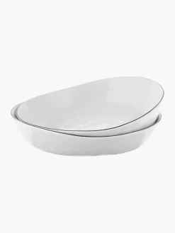 Cuencos artesanales de porcelana Salt, Ø 20 cm, 2 uds.
