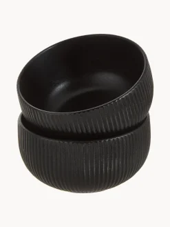 Cuencos mate con relieve Neri, 2 uds.