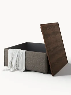 Diván con almacenamiento en tejido bouclé Lennon