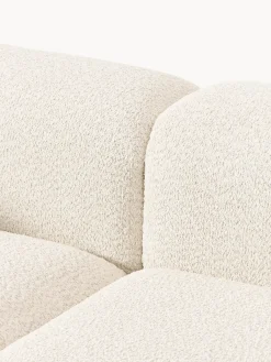 Diván modular de borreguillo bouclé con reposapiés Natalie