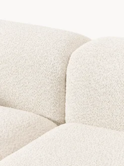 Diván modular de borreguillo bouclé con reposapiés Natalie