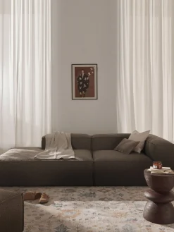 Diván modular en tejido bouclé Lennon