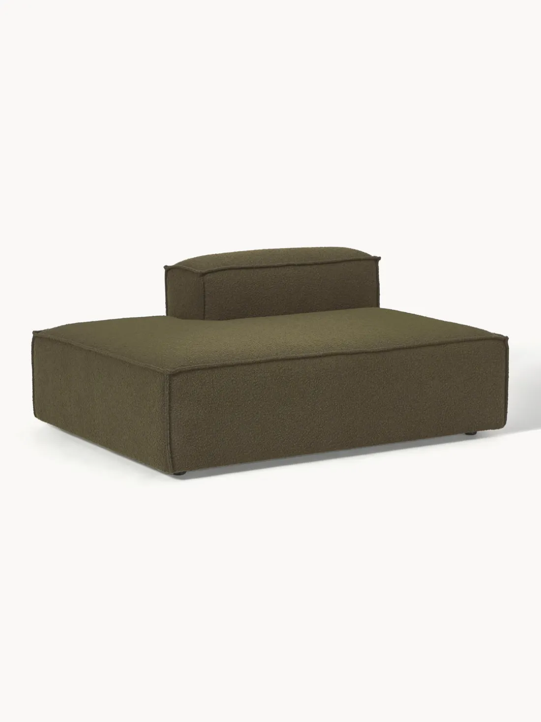 Diván modular en tejido bouclé Lennon