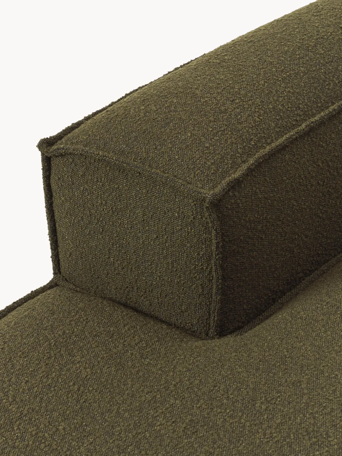 Diván modular en tejido bouclé Lennon