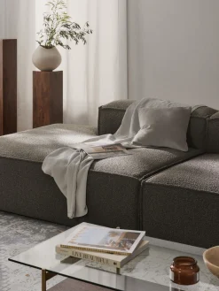 Diván modular en tejido bouclé Lennon