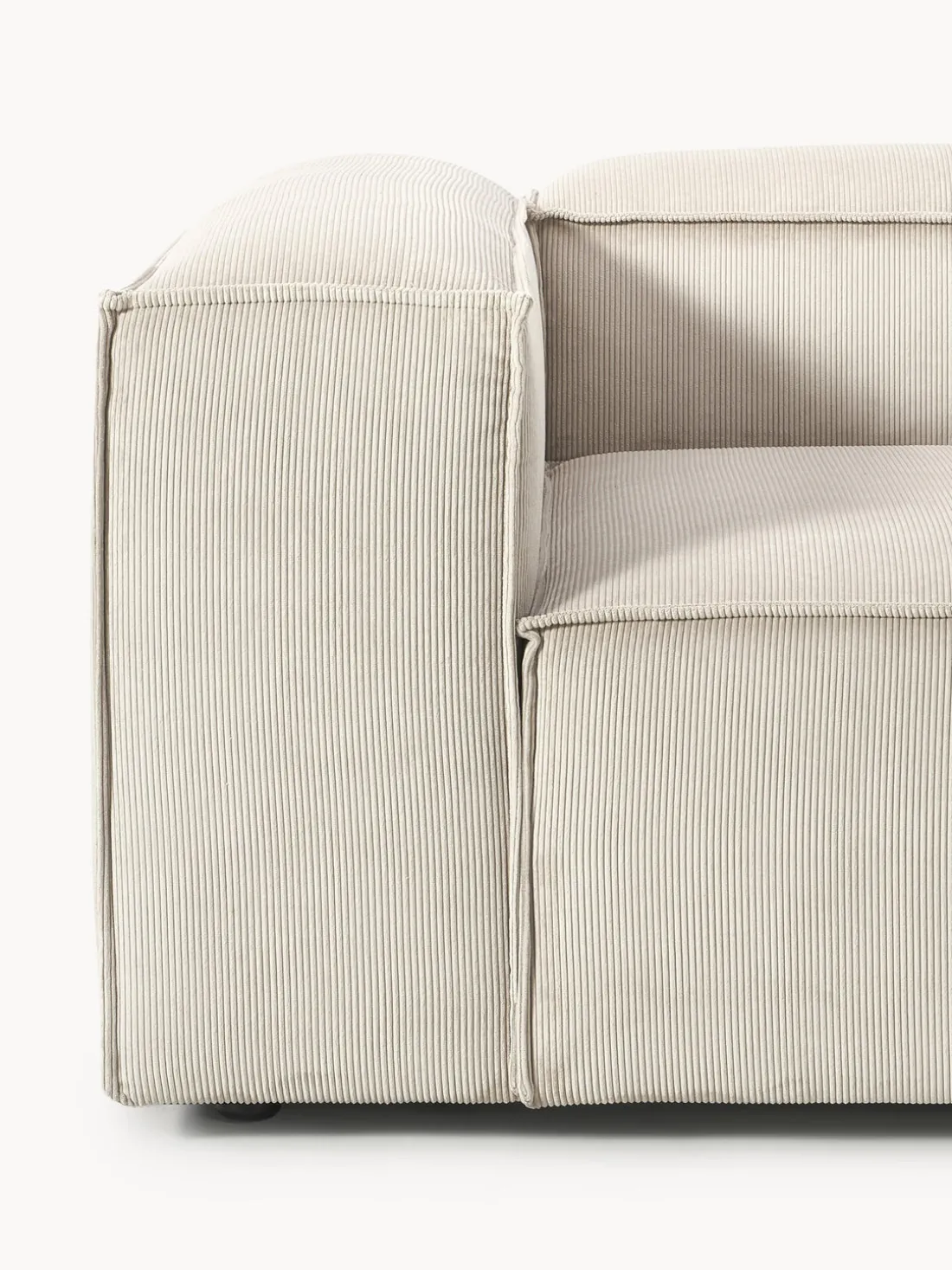 Diván modular grande de pana Lennon