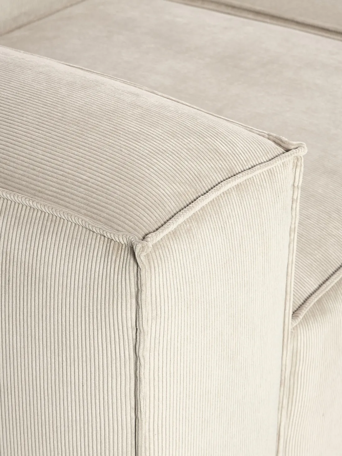 Diván modular grande de pana Lennon