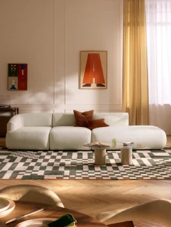 Diván modular grande en tejido bouclé Sofia