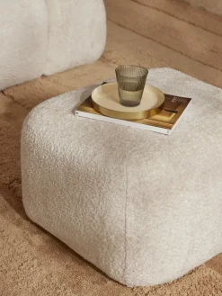 Diván puf de borreguillo bouclé Wolke