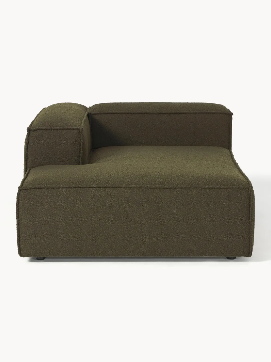 Diván rinconero modular en tejido bouclé Lennon