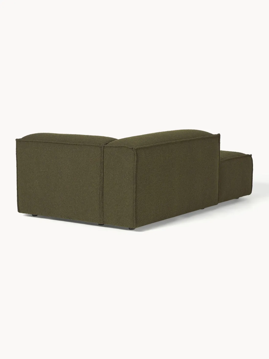 Diván rinconero modular en tejido bouclé Lennon