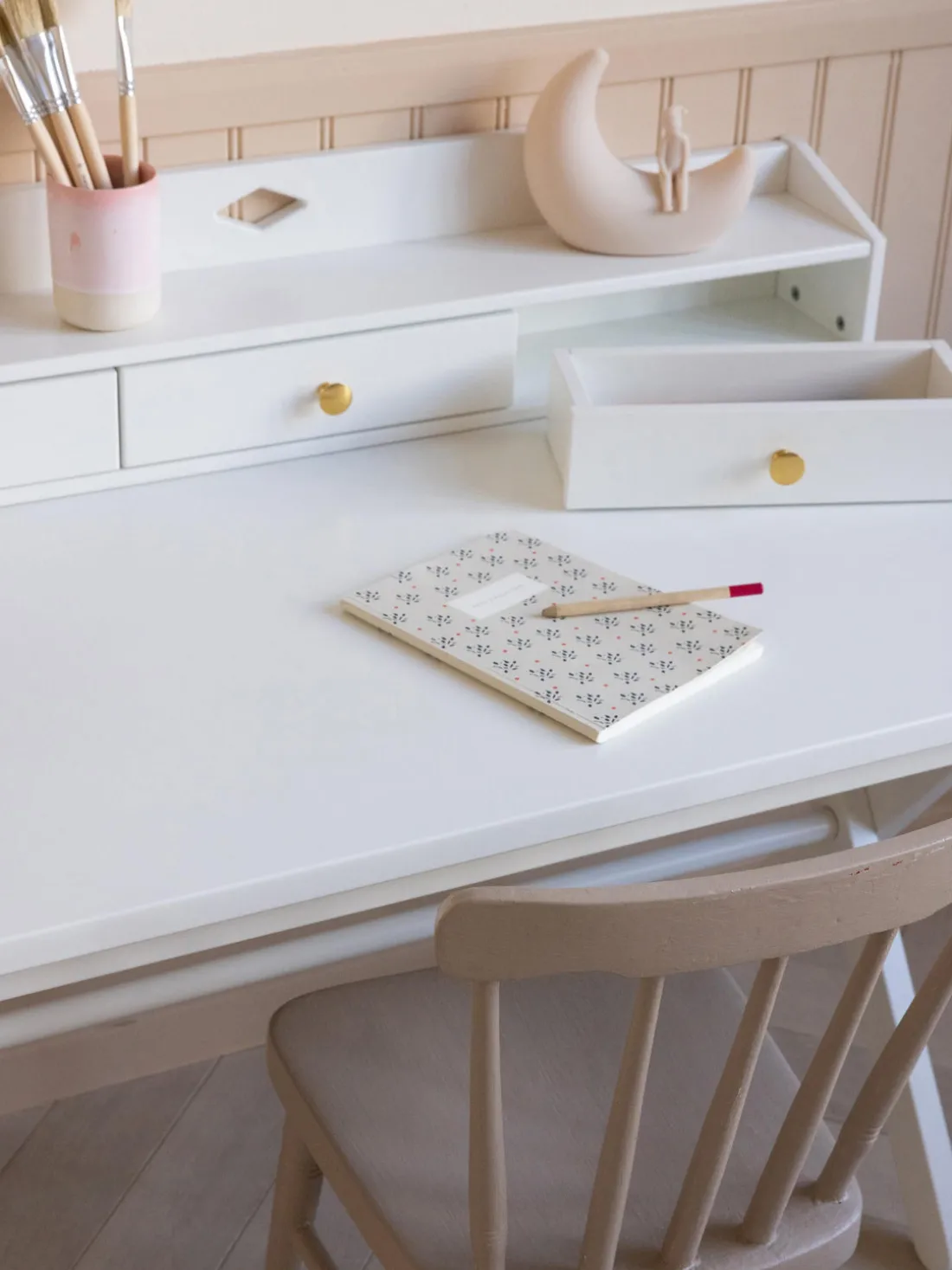 Escritorio de madera artesanal regulable Luca