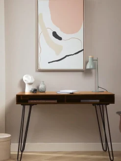 Escritorio de madera de mango y metal Tova