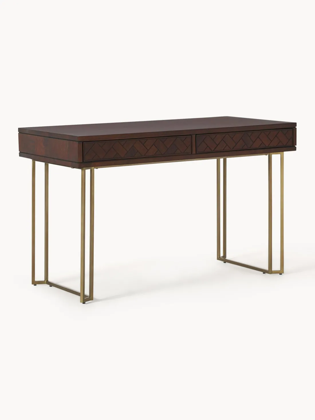 Escritorio de madera de mango con diseño de espiga Luca