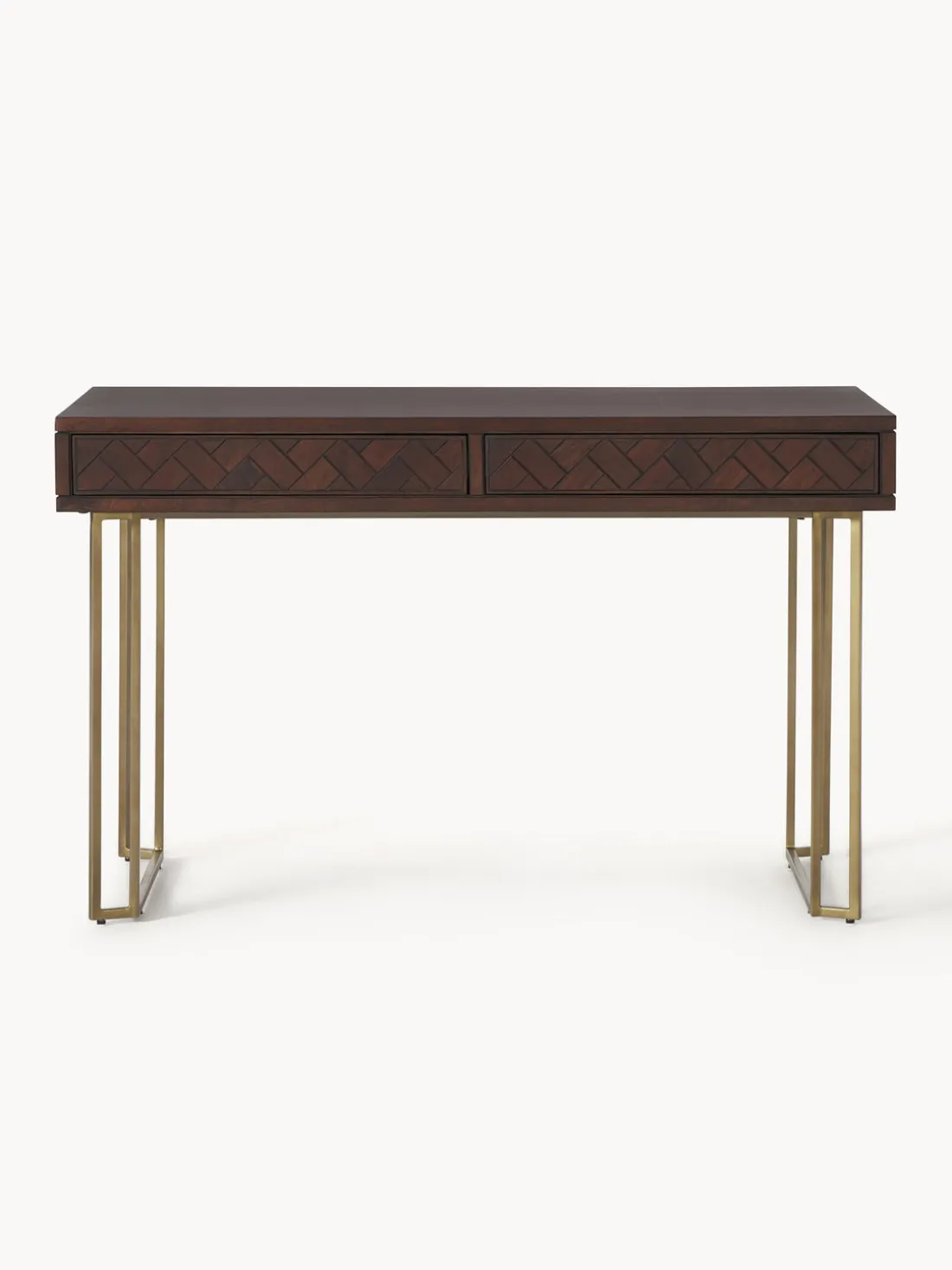 Escritorio de madera de mango con diseño de espiga Luca