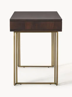 Escritorio de madera de mango con diseño de espiga Luca