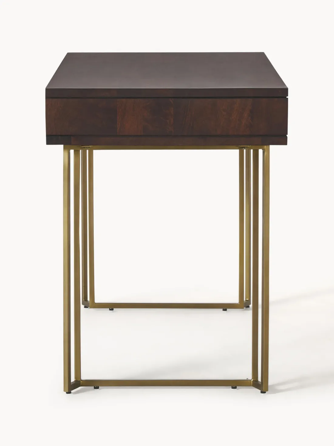 Escritorio de madera de mango con diseño de espiga Luca