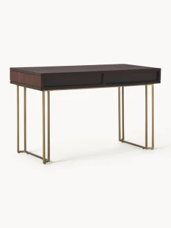 Escritorio de madera de mango con diseño de espiga Luca