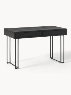 Escritorio de madera de mango con cajón Luca