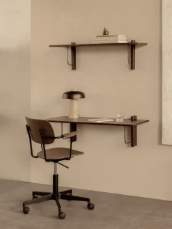 Escritorio de pared de madera de roble Corbel