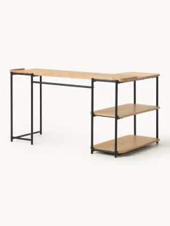 Escritorio esquinero de madera de fresno Renee