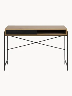 Escritorio estrecho de madera Angus