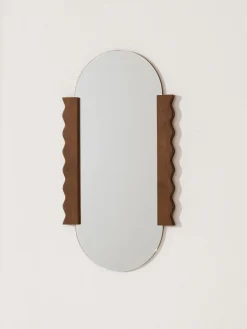 Espejo de pared infantil de madera de caucho Heju