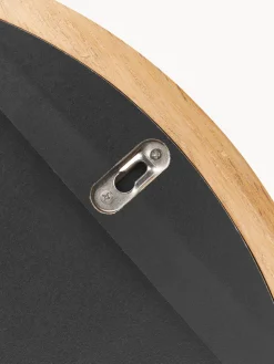 Espejo de pared redondo con marco de madera de roble Avery