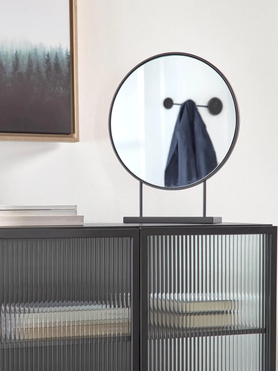 Espejo de pie redondo decorativo Libia