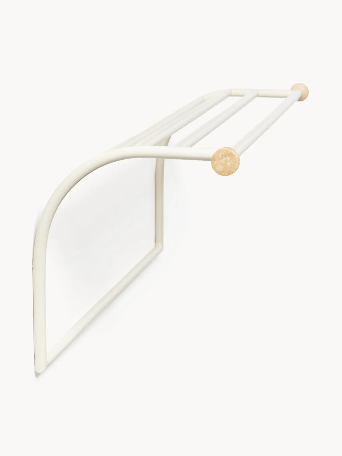 Estante de pared con gancho de travertino Disa