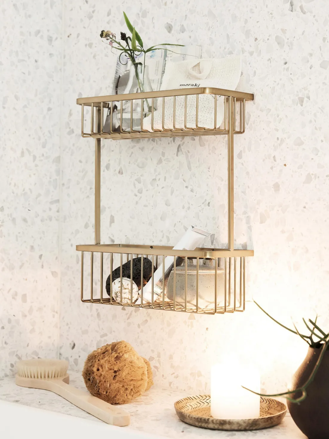 Estante de pared de baño de acero inoxidable Bath