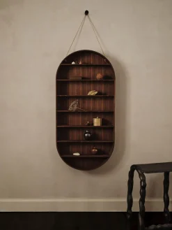 Estante de pared de madera de roble Dorm