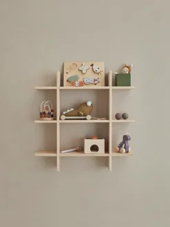 Estante de pared de madera de haya Saga