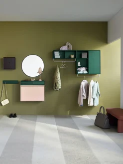 Estante de pared de madera con perchero Coat