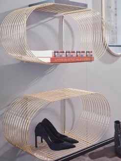 Estante de pared de metal Curva, 61 cm