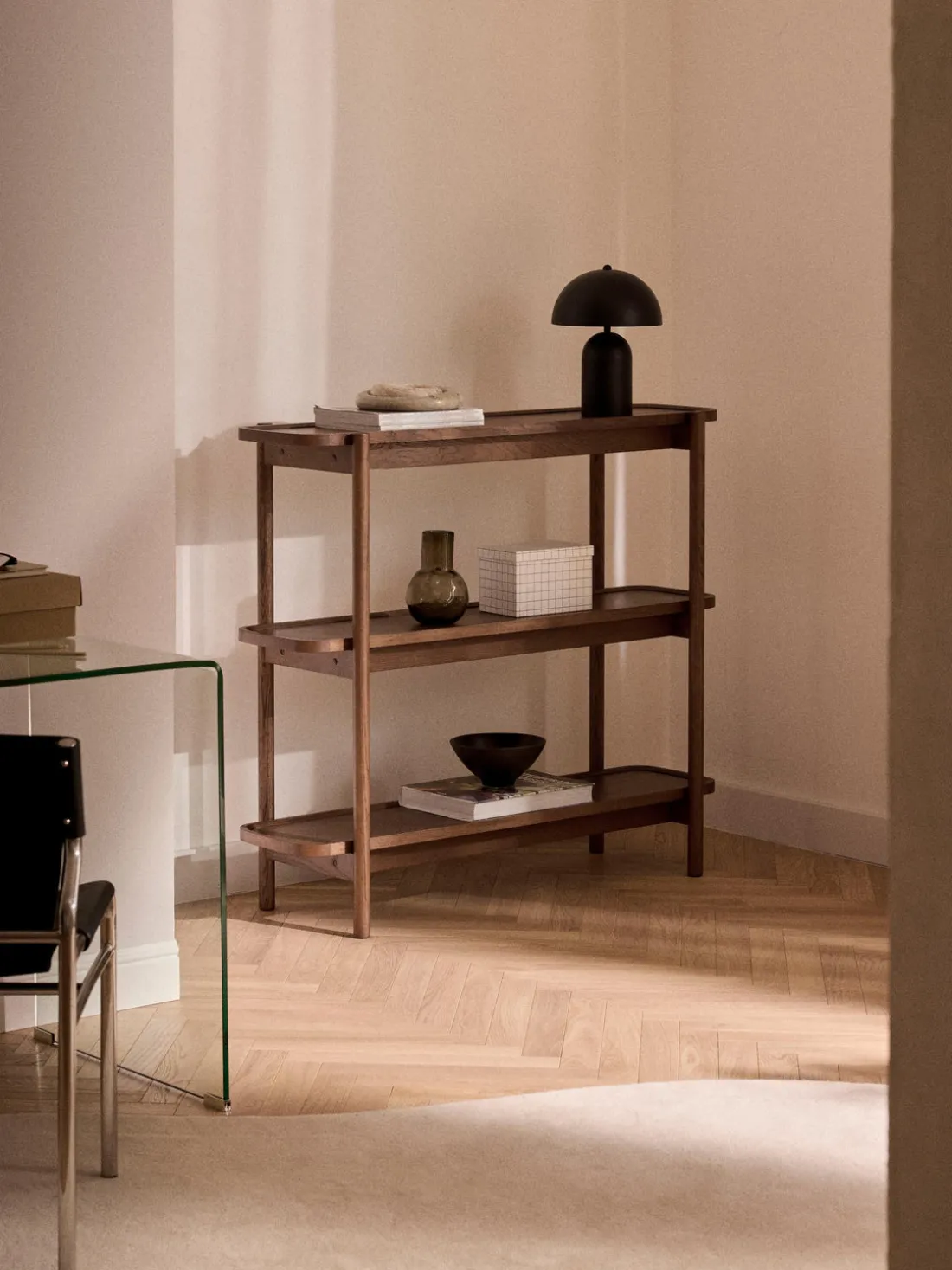 Estantería baja de madera Libby