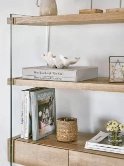 Estantería con paredes de vidrio y 5 estantes Kenya