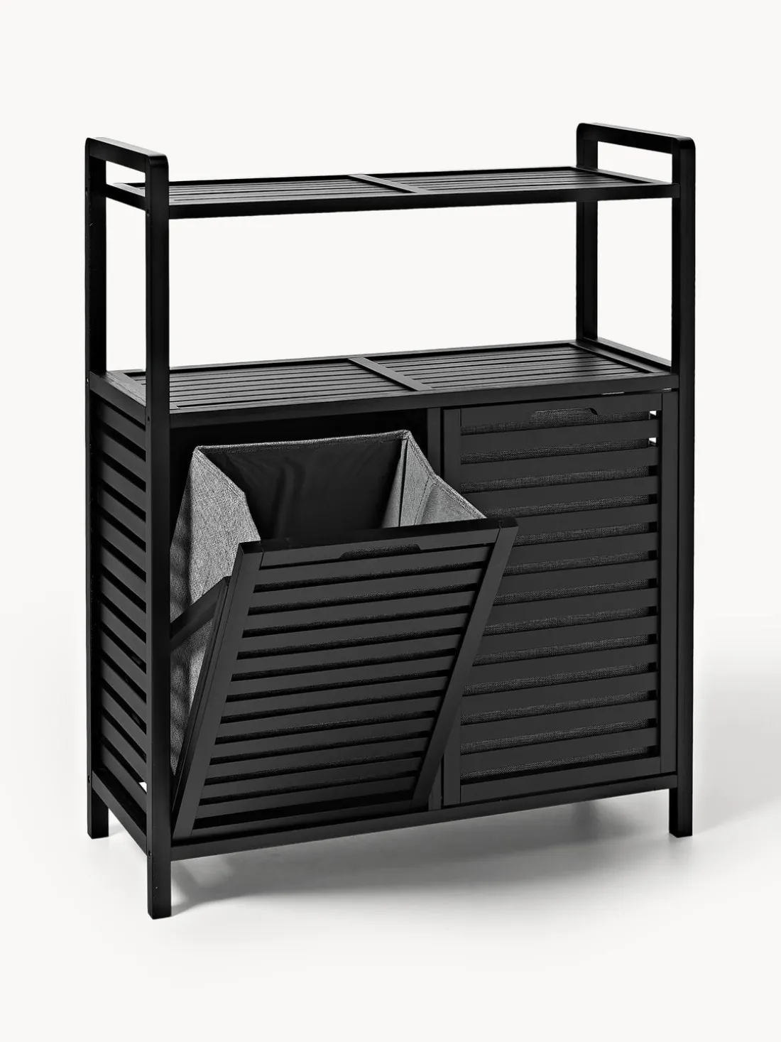 Estantería de baño de bambú con cestos de ropa Kit