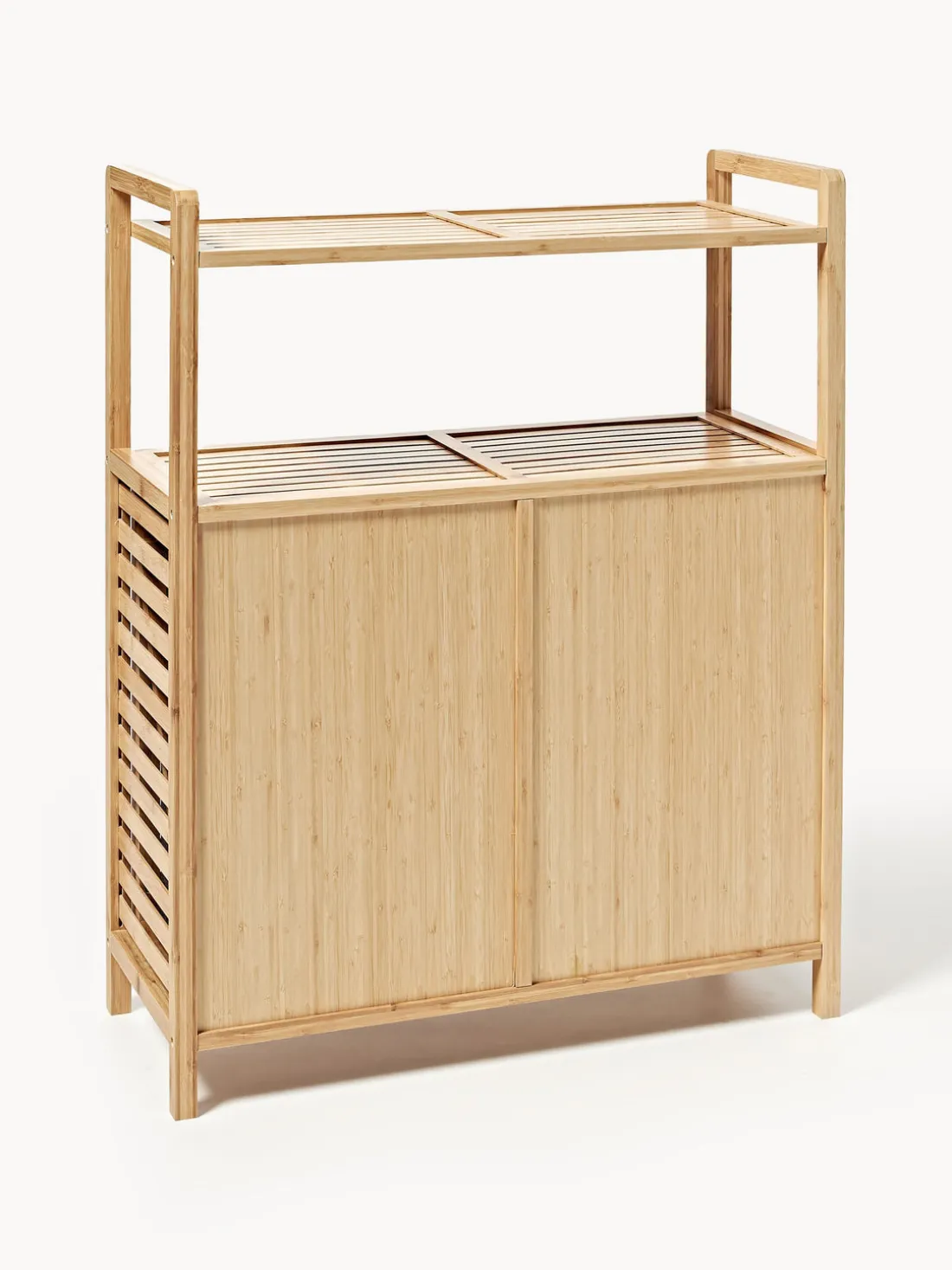 Estantería de baño de bambú con cestos de ropa Kit