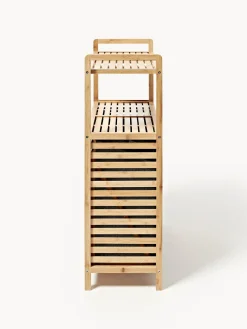 Estantería de baño de bambú con cestos de ropa Kit